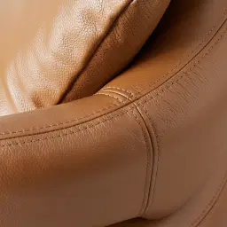 Vermont Savannah Brown Leather Swivel Occasional Chair