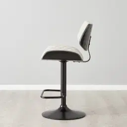 Cres Glacier Grey Vegan Leather Bar Stool