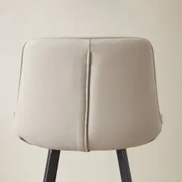 Gavin Glacier Grey Vegan Leather Bar Stool