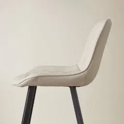 Gavin Glacier Grey Vegan Leather Bar Stool