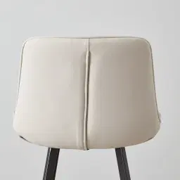 Gavin Glacier Grey Vegan Leather Bar Stool