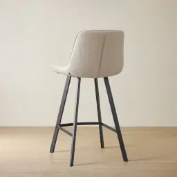 Gavin Glacier Grey Vegan Leather Bar Stool