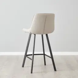 Gavin Glacier Grey Vegan Leather Bar Stool