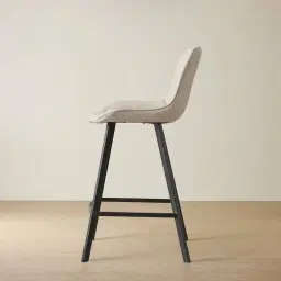 Gavin Glacier Grey Vegan Leather Bar Stool