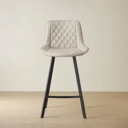 Gavin Glacier Grey Vegan Leather Bar Stool