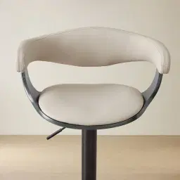 Ryker Glacier Grey Vegan Leather Bar Stool