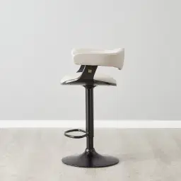 Ryker Glacier Grey Vegan Leather Bar Stool