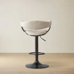 Ryker Glacier Grey Vegan Leather Bar Stool