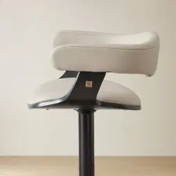 Ryker Glacier Grey Vegan Leather Bar Stool