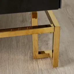 Luella Black 4-Drawer Coffee Table