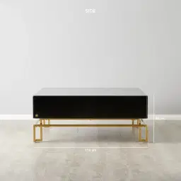Luella Black 4-Drawer Coffee Table