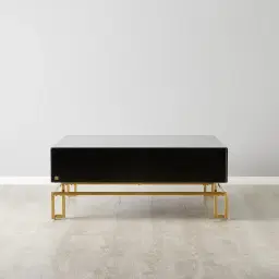 Luella Black 4-Drawer Coffee Table