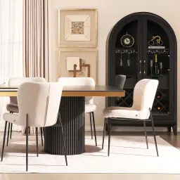 Fredrik Black Wooden Wine Display Cabinet	