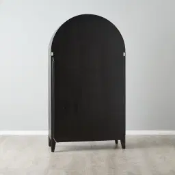 Fredrik Black Wooden Wine Display Cabinet	