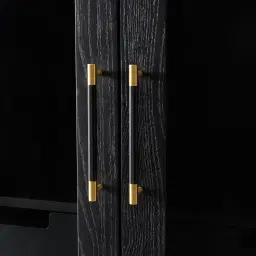 Fredrik Black Wooden Wine Display Cabinet	