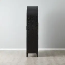 Fredrik Black Wooden Wine Display Cabinet	