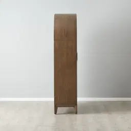 Fredrik Medium Brown Wooden Wine Display Cabinet