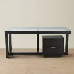 Dorothy Black Wooden Desk