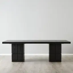 Portofino II Black Wooden Dining Table