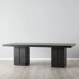 Portofino II Black Wooden Dining Table