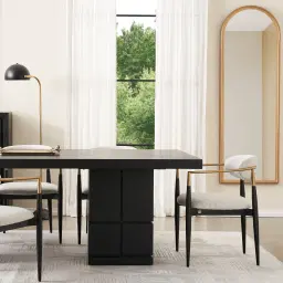 Portofino II Black Wooden Dining Table