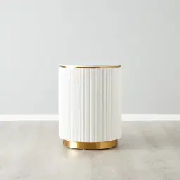 Kennedy White Sintered Stone 3-Drawer Bedside Table