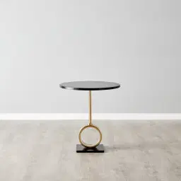 Sloane Polished Gold Metal Side Table