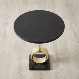 Sloane Polished Gold Metal Side Table