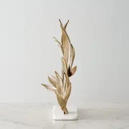 Feuille Morte Gold Metal Leaf Sculpture