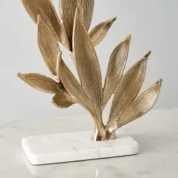 Feuille Morte Gold Metal Leaf Sculpture