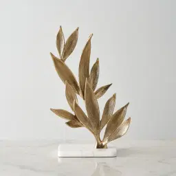 Feuille Morte Gold Metal Leaf Sculpture