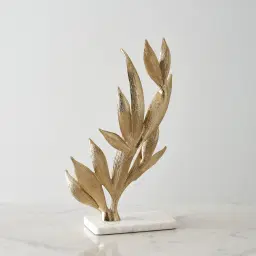 Feuille Morte Gold Metal Leaf Sculpture