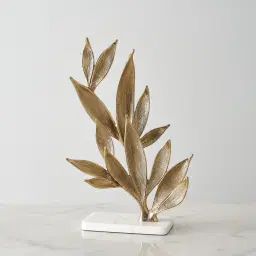 Feuille Morte Gold Metal Leaf Sculpture