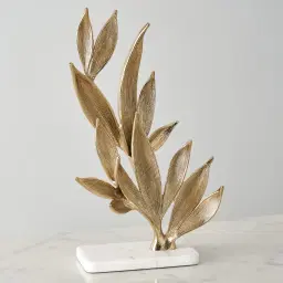 Feuille Morte Gold Metal Leaf Sculpture