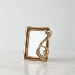 Desiree Polished Gold Metal Frame