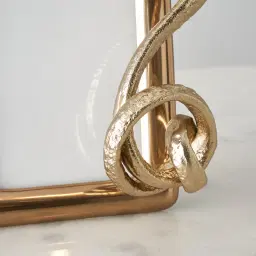 Desiree Polished Gold Metal Frame