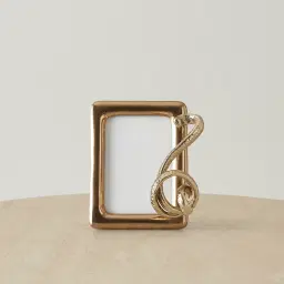 Desiree Polished Gold Metal Frame