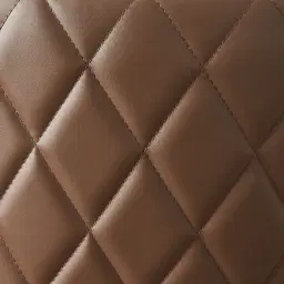 Arya II Tuscan Brown Vegan Leather Dining Chair - Brushed Gold Metal Legs