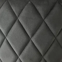 Arya II Charcoal Velvet Dining Chair - Brushed Gold Metal Legs