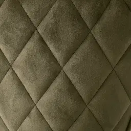 Arya II Olive Green Velvet 67cm Counter Stool - Brushed Gold Metal Legs