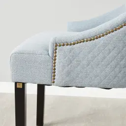 Vivienne Light Blue Woven Fabric Dining Chair