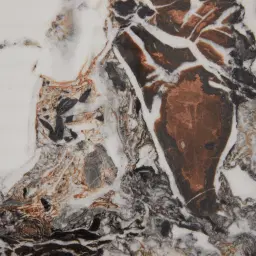 Marbella Cold Calacatta White Sintered Stone Dining Table - Brushed Gold Frame