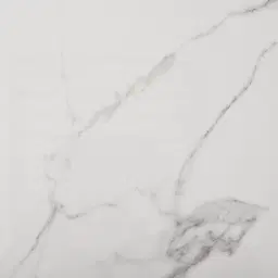 Marbella Cold Calacatta White Sintered Stone Console Table - Brushed Gold Frame