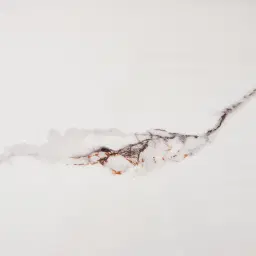 Marbella 2-Layered Cold Calacatta White Sintered Stone Coffee Table - Brushed Gold Frame