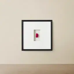 Magenta Agate Shadow Box With Black Frame