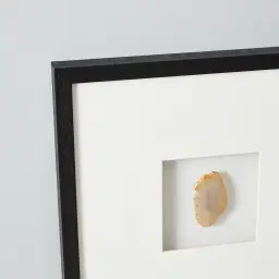 Terra Brown Agate Shadow Box With Black Frame