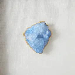 Stone Blue Crystal Shadow Box With Black Frame