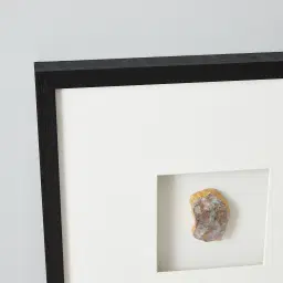 Tri-coloured Agate Shadow Box With Black Frame