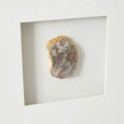 Tri-coloured Agate Shadow Box With Black Frame