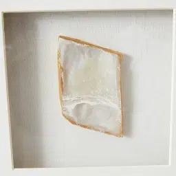 Clear Agate Shadow Box With Black Frame